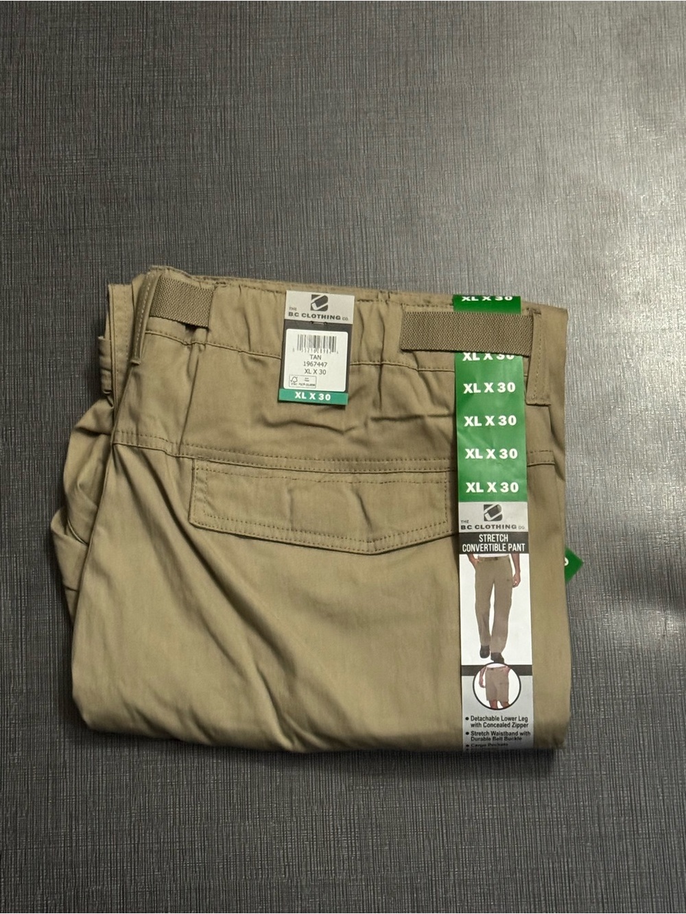 Men's Stretch Convertible Chino Pants - Tan
